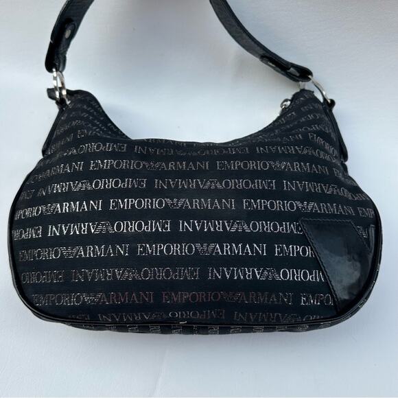 ARMANI EMPORIO shoulder bag in black with silver lettering - Picture 5 of 10